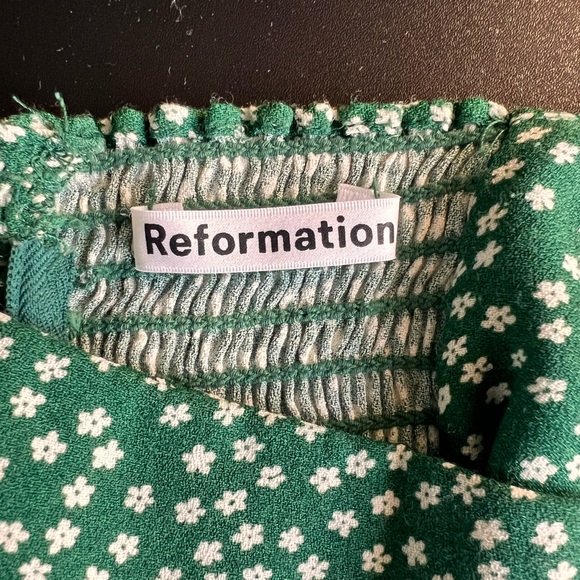 Reformation Green and White Polka Dot Camisole - Picture 4 of 5